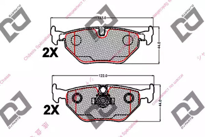 Комплект тормозных колодок DJ PARTS BP1514